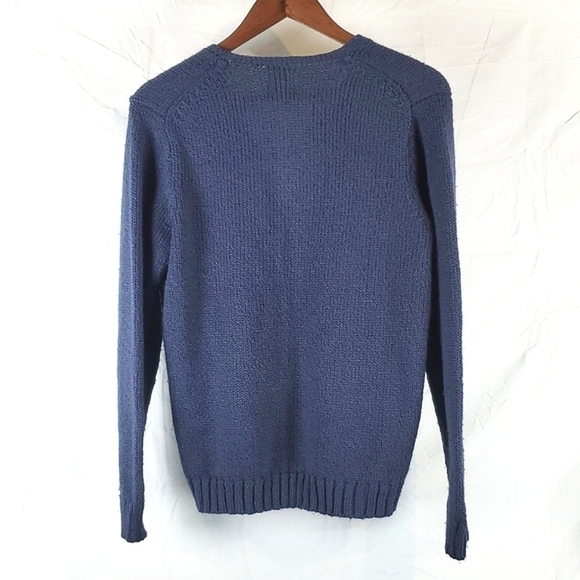 Vintage Handloomed‎ Leon Levin Blue Button Front Cardigan - Picture 5 of 7